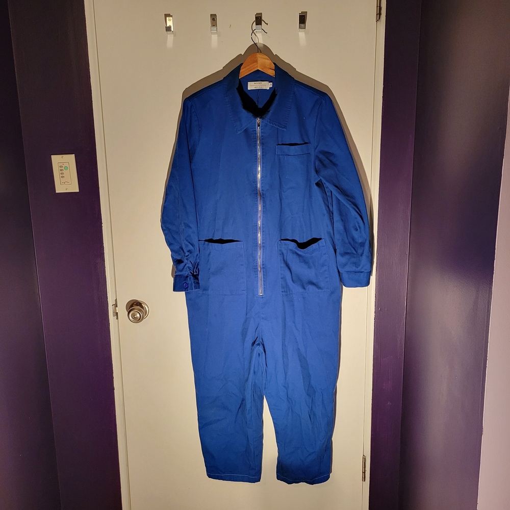 Royal Blue Red Sky Zip-Front Boilersuit